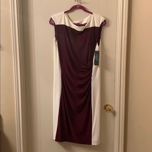 Plum and white Ralph Lauren dress